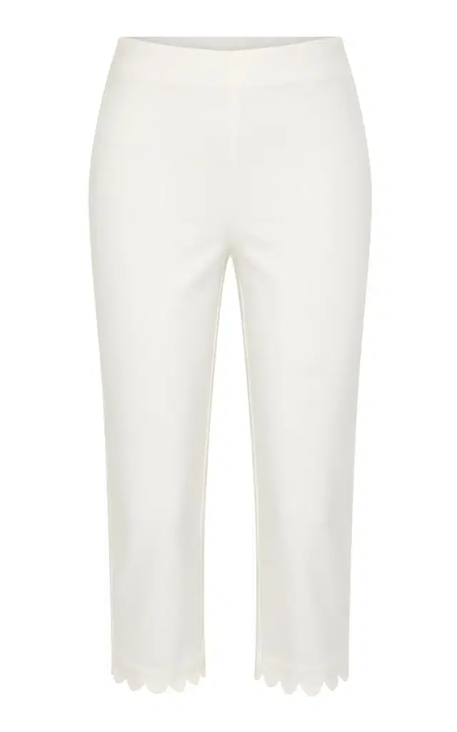 ROAME Alfie Scallop-Hem Cotton-Blend Capris
