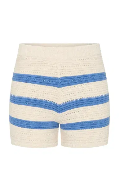 ROAME. Manon Striped Cotton Knit Short | Thumbnail 1