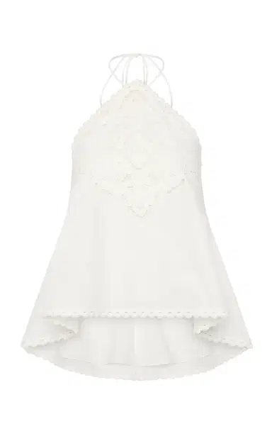 ROAME. Marianne Broderie Anglaise Cotton Halter Top | Thumbnail 1
