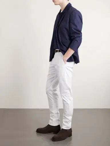 Slowear Tapered Stretch-Cotton Trousers - Men | Thumbnail 2 Slowear Tapered Stretch-Cotton Trousers - Men | Thumbnail 2