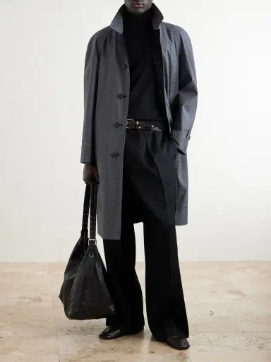 Burberry Prince of Wales Checked Virgin Wool Car Coat - Men | Thumbnail 2