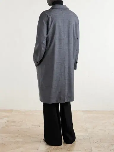 Burberry Prince of Wales Checked Virgin Wool Car Coat - Men | Thumbnail 4