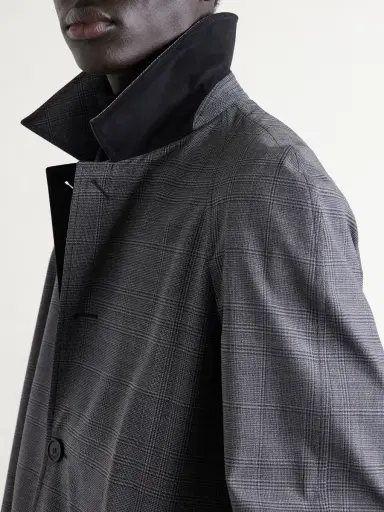 Burberry Prince of Wales Checked Virgin Wool Car Coat - Men | Thumbnail 5