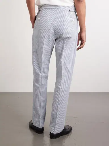 Polo Ralph Lauren Tapered Striped Cotton-Seersucker Trousers - Men | Thumbnail 4 Polo Ralph Lauren Tapered Striped Cotton-Seersucker Trousers - Men | Thumbnail 4