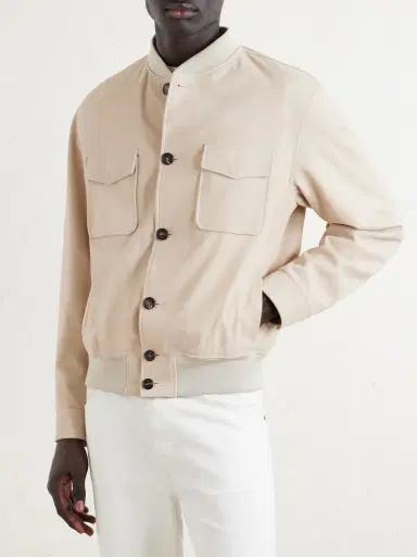 Slowear Suede Bomber Jacket - Men | Thumbnail 3