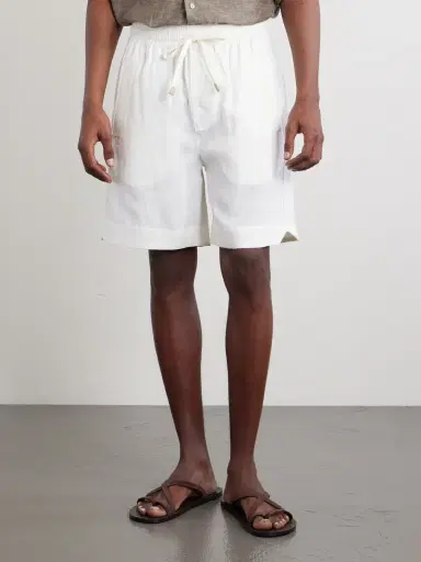 ELEVENTY Straight-Leg Linen Shorts - Men | Thumbnail 3
