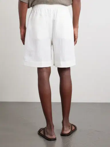 ELEVENTY Straight-Leg Linen Shorts - Men | Thumbnail 4