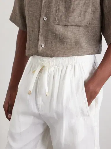 ELEVENTY Straight-Leg Linen Shorts - Men | Thumbnail 5