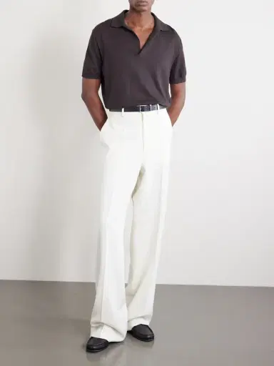 Tom Ford Sea Island Cotton and Silk-Blend Polo Shirt - Men | Thumbnail 2