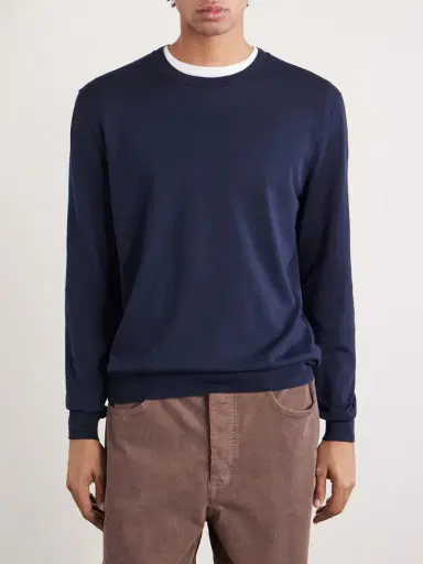 Slowear Cotton and Silk-Blend Sweater - Men | Thumbnail 3 Slowear Cotton and Silk-Blend Sweater - Men | Thumbnail 3