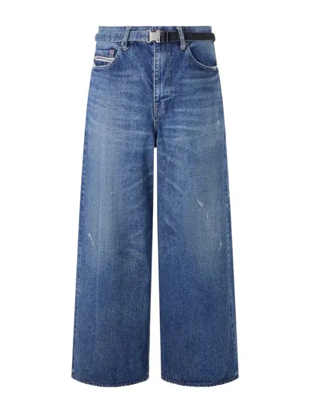 BEYONDEXX Wide-Leg Belted Distressed Jeans - Men