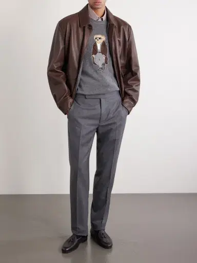 Ralph Lauren Purple Label Gregory Straight-Leg Wool-Flannel Trousers - Men | Thumbnail 2 Ralph Lauren Purple Label Gregory Straight-Leg Wool-Flannel Trousers - Men | Thumbnail 2