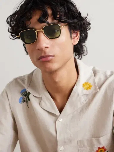 Jacques Marie Mage Atkins D-Frame Gold and Silver-Tone Titanium Sunglasses - Men | Thumbnail 2 Jacques Marie Mage Atkins D-Frame Gold and Silver-Tone Titanium Sunglasses - Men | Thumbnail 2