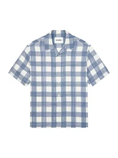 Jil Sander Camp-Collar Checked Poplin Shirt - Men | Thumbnail 1 Jil Sander Camp-Collar Checked Poplin Shirt - Men | Thumbnail 1