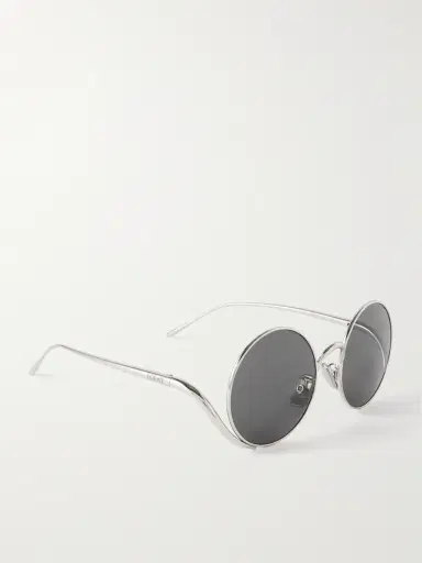 Loewe Round-frame Silver-tone Sunglasses | Thumbnail 4 Loewe Round-frame Silver-tone Sunglasses | Thumbnail 4