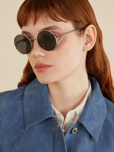 Loewe Round-frame Silver-tone Sunglasses | Thumbnail 9 Loewe Round-frame Silver-tone Sunglasses | Thumbnail 9