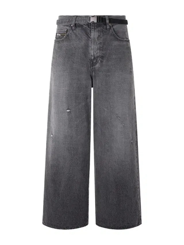 Beyondexx Wide-Leg Belted Distressed Jeans - Men