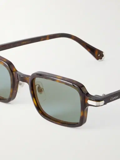 Cartier Eyewear Godron Square-Frame Tortoiseshell Acetate Sunglasses - Men | Thumbnail 3 Cartier Eyewear Godron Square-Frame Tortoiseshell Acetate Sunglasses - Men | Thumbnail 3