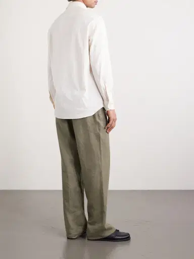 Lardini Striped Cotton-Poplin Shirt - Men | Thumbnail 4 Lardini Striped Cotton-Poplin Shirt - Men | Thumbnail 4