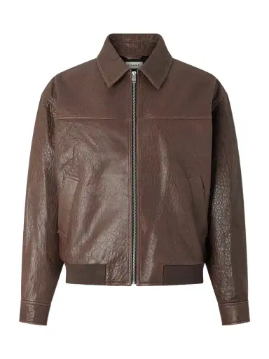Frame Textured-Leather Bomber Jacket - Men | Thumbnail 1 Frame Textured-Leather Bomber Jacket - Men | Thumbnail 1