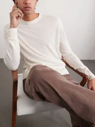 PIACENZA 1733 Mulberry Silk and Cashmere-Blend Sweater - Men | Thumbnail 5