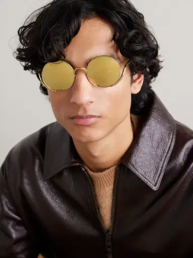 Loewe Signature Round Gold-Tone Sunglasses - Men | Thumbnail 2 Loewe Signature Round Gold-Tone Sunglasses - Men | Thumbnail 2