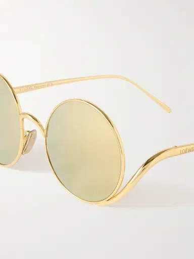 Loewe Signature Round Gold-Tone Sunglasses - Men | Thumbnail 3 Loewe Signature Round Gold-Tone Sunglasses - Men | Thumbnail 3