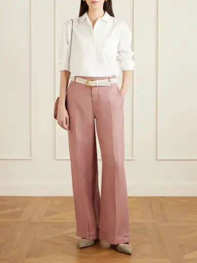 Brunello Cucinelli Linen Wide-leg Pants | Thumbnail 2 Brunello Cucinelli Linen Wide-leg Pants | Thumbnail 2