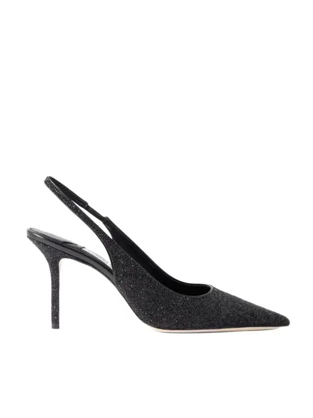 Love 85 Glittered Leather Slingback Pumps