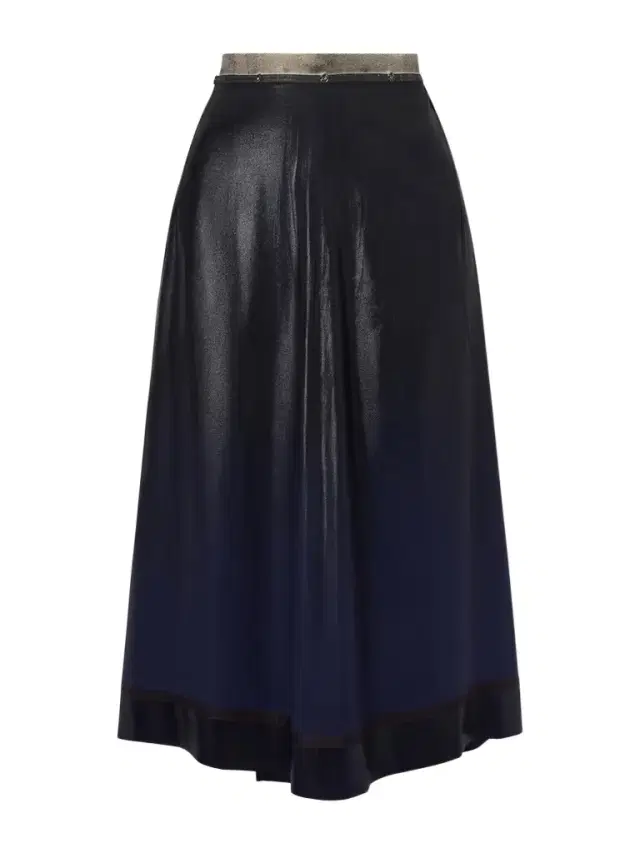 Ombré Satin Midi Skirt