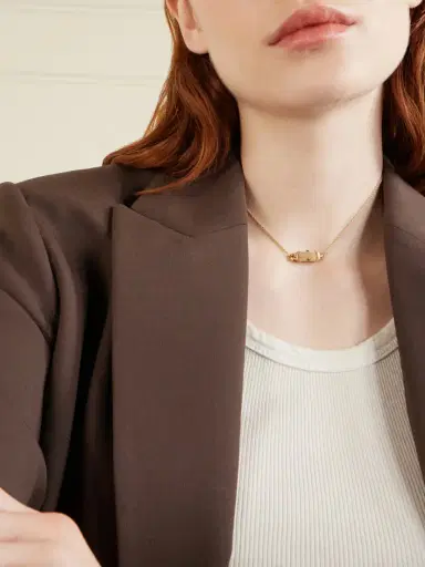 Marie Lichtenberg Micro Coco Locket 18-karat Gold Emerald Necklace | Thumbnail 2
