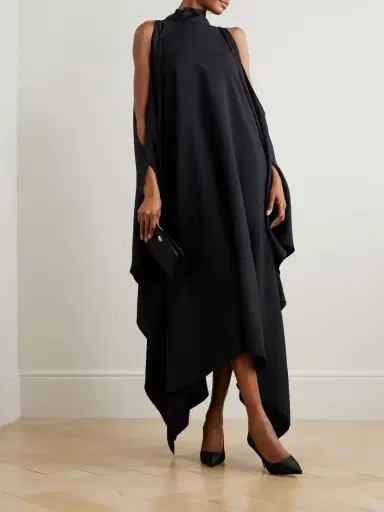 Taller Marmo Aga Tie-detailed Draped Crepe Gown | Thumbnail 2