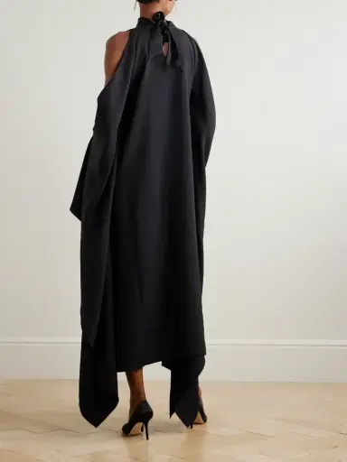 Taller Marmo Aga Tie-detailed Draped Crepe Gown | Thumbnail 3