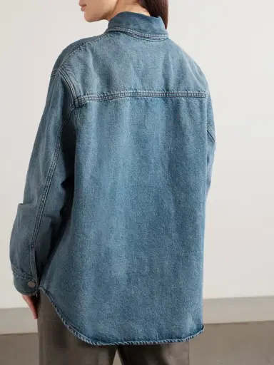 AMI PARIS Ami De Cœur Appliquéd Denim Shirt | Thumbnail 3