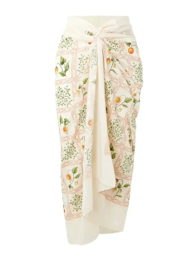 Agua by Agua Bendita Lavanda Printed Cotton And Silk-blend Voile Pareo