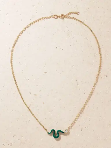 L’Atelier Nawbar Boa 18-karat Gold, Malachite And Diamond Necklace | Thumbnail 4 L’Atelier Nawbar Boa 18-karat Gold, Malachite And Diamond Necklace | Thumbnail 4