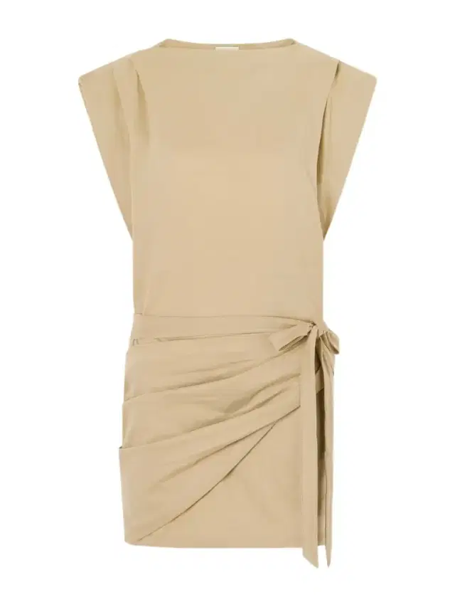 Marielle Draped Cotton Mini Dress