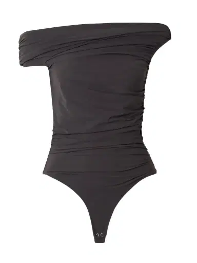 AGOLDE Sherilyn Off-the-shoulder Ruched Stretch-jersey Bodysuit | Thumbnail 1