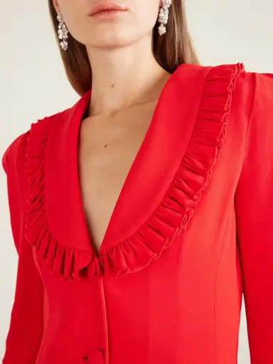 Alessandra Rich Ruffled Cady Mini Dress | Thumbnail 4