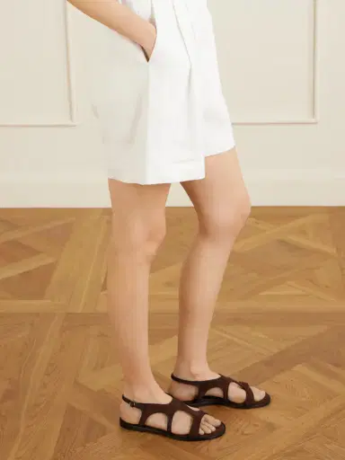 Manolo Blahnik Rufina Leather-trimmed Suede Sandals | Thumbnail 2 Manolo Blahnik Rufina Leather-trimmed Suede Sandals | Thumbnail 2