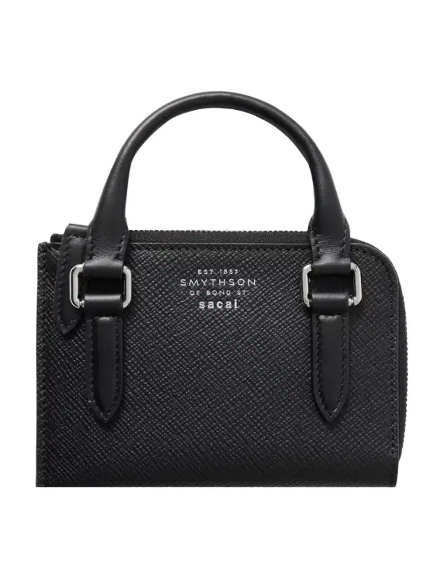 Smythson + Sacai Textured-leather Cardholder
