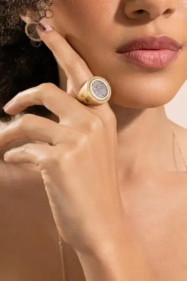 Coomi Diamond Antiquity Coin Ring | Thumbnail 3