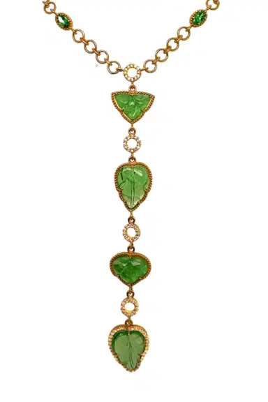 Coomi Tsavorite Y Carved Necklace | Thumbnail 1