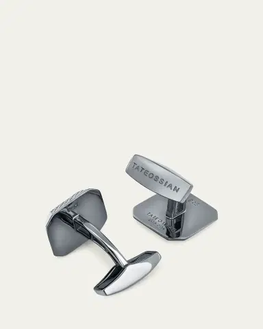 Tateossian Men's Sterling Silver Mother-of-Pearl Cufflinks | Thumbnail 6