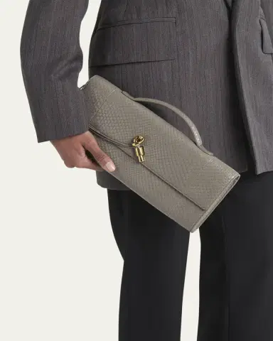 Bottega Veneta Andiamo Python Long Clutch Bag | Thumbnail 2 Bottega Veneta Andiamo Python Long Clutch Bag | Thumbnail 2