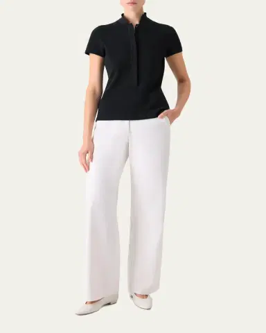 Akris Cotton Pique Short-Sleeve Polo Shirt | Thumbnail 2