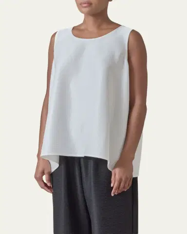 Eskandar A-Line Shimmer Silk Shell | Thumbnail 4 Eskandar A-Line Shimmer Silk Shell | Thumbnail 4