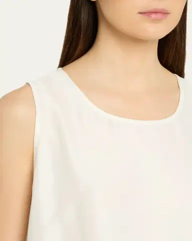 Eskandar A-Line Shimmer Silk Shell | Thumbnail 5 Eskandar A-Line Shimmer Silk Shell | Thumbnail 5
