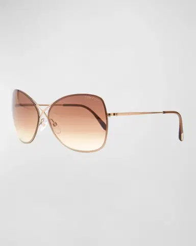 Tom Ford Colette Metal-Frame Butterfly Sunglasses | Thumbnail 2
