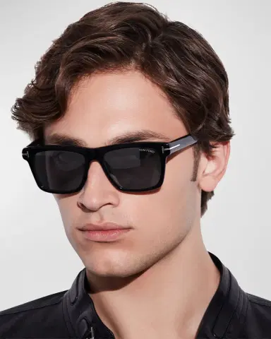 Tom Ford Men's Buckley-02 Square Acetate Sunglasses | Thumbnail 2 Tom Ford Men's Buckley-02 Square Acetate Sunglasses | Thumbnail 2